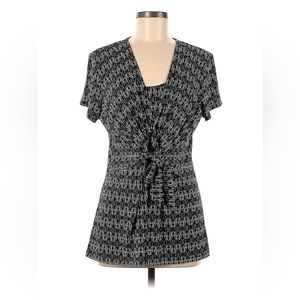 Women’s Alfani Short Sleeve Shirt, Size L, V-neck, 100% Spandex